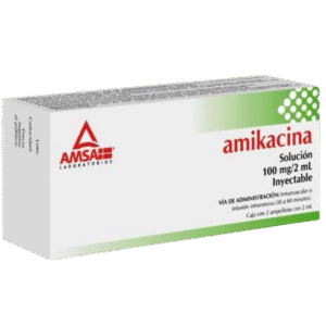 AMIKACINA 100 MG. C/2 AMP. SOL INY. AMSA
