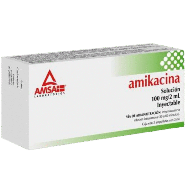 AMIKACINA 100 MG. C/2 AMP. SOL INY. AMSA